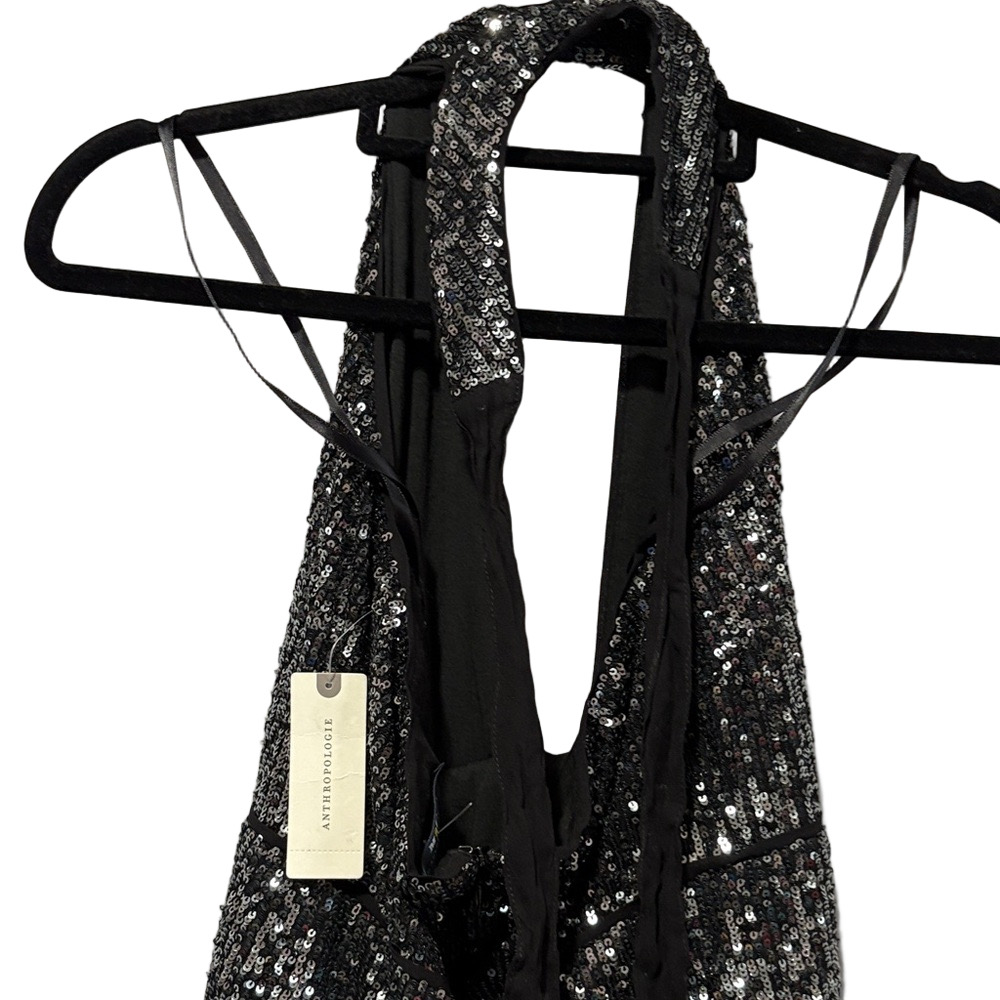 Maeve Glittering Black Sequin Jumpsuit XS263 - Picture 7 of 12
